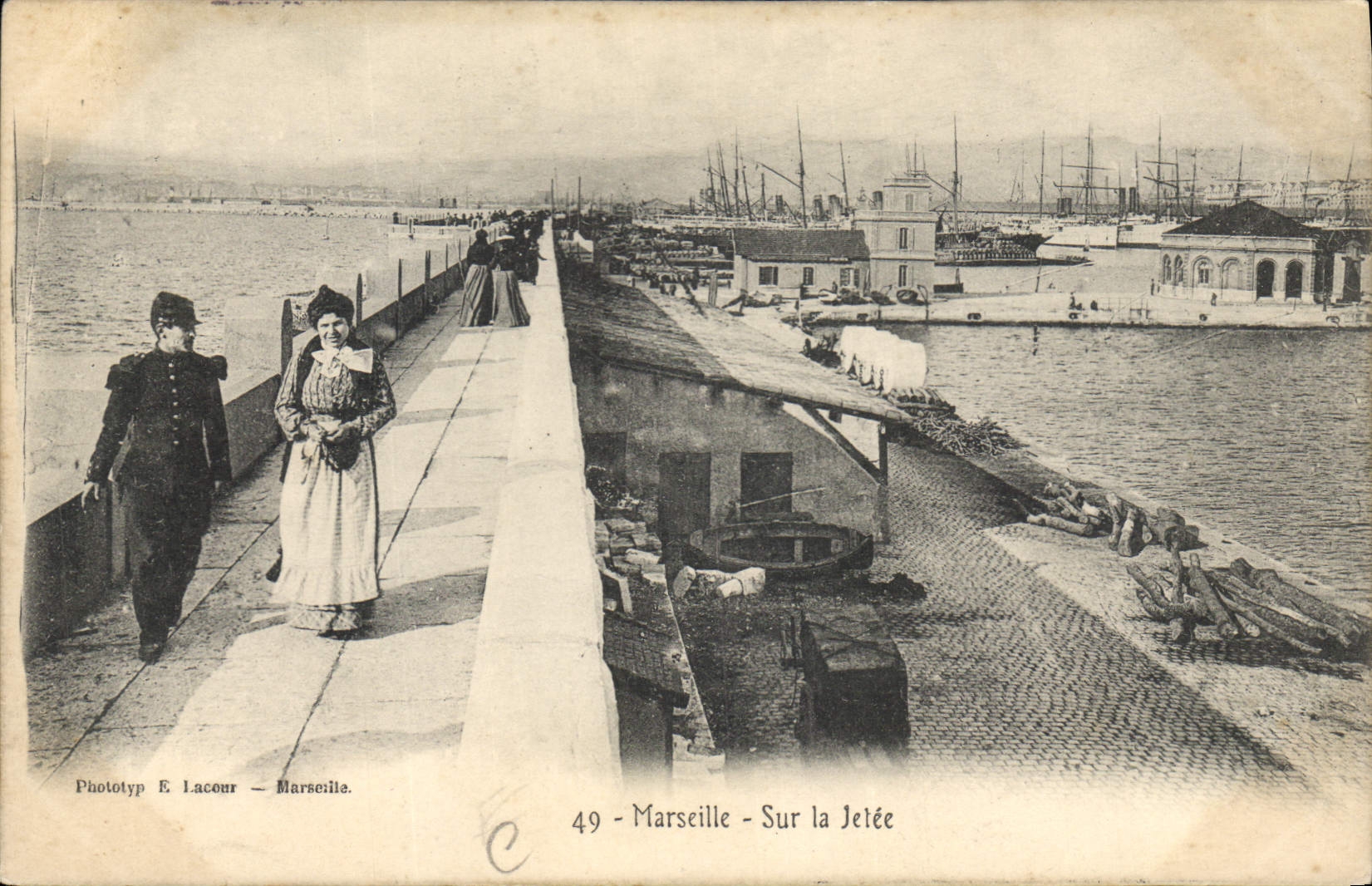 Marseille — Sur la Jetée — Phototyp E. Lacour — n°49