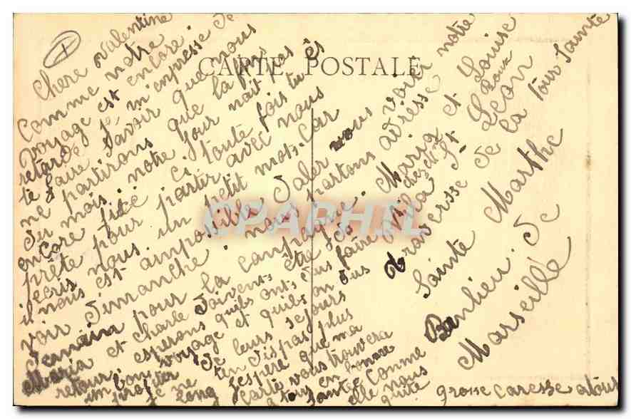 MARSEILLE - Coursier rentrant au Port — Éditeur : C. P. M. (n° de série non visible) — Reverso