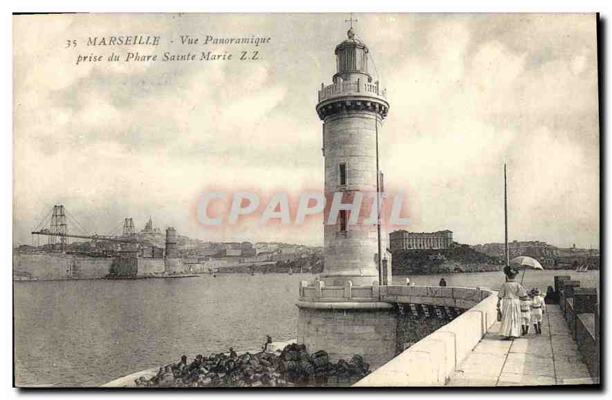 Marseille - Vue Panoramique prise du Phare Sainte Marie Z.Z.