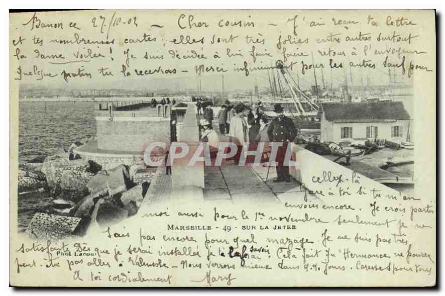 Marseille - 49 - Sur la jetée — éditeur Phot. Lenoir