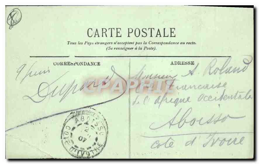 Marsella — Faro de Santa María y la entrada a los diques — LL. — N° 42 — Reverso
