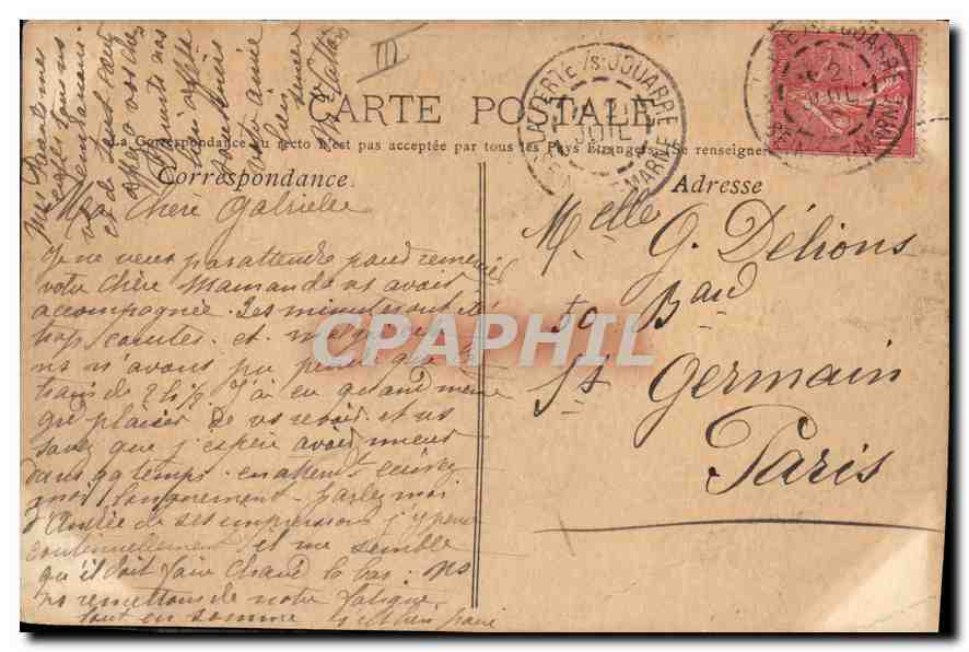 CPA Marseille Le Vieux Port et Notre Dame de la Garde  — Verso