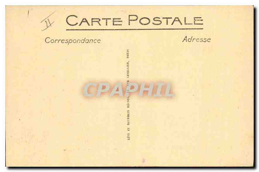 CPA Marseille Le Phare de la Desirade Depart d'un Courrier de Chine  — Verso