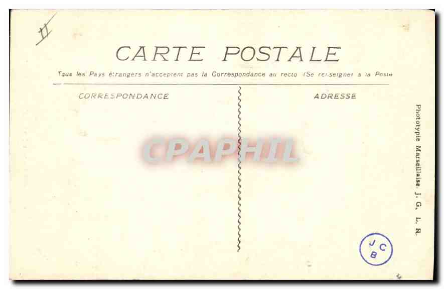 CPA Marseille La Jetee Le Phare Ste Marie  — Verso