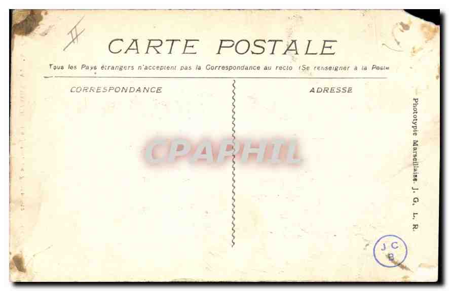 Marseille - La Jetée, Le Phare Ste Marie — Phototypie Marseilleise, J.G. L.R. — Reverso