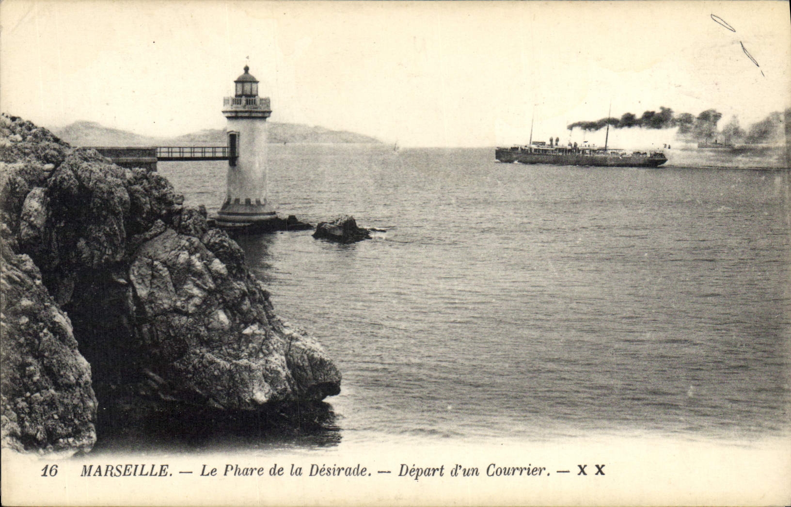 Marsella — Faro de la Désirade — Salida de un Correo — n°16