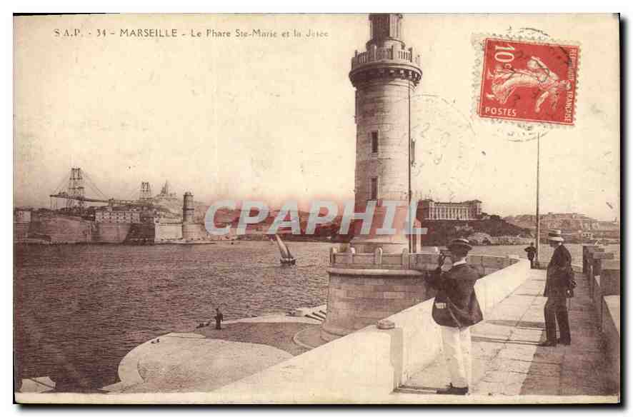 Marseille — Le Phare Ste-Marie et la Joliette — S.A.P. 34