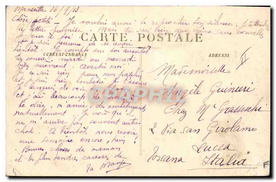 Marseille — Le Phare Ste-Marie et la Joliette — S.A.P. 34 — Reverso