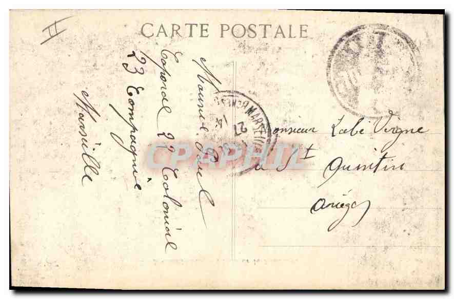 CPA Marseille Phare de la Desitrade  — Rückseite
