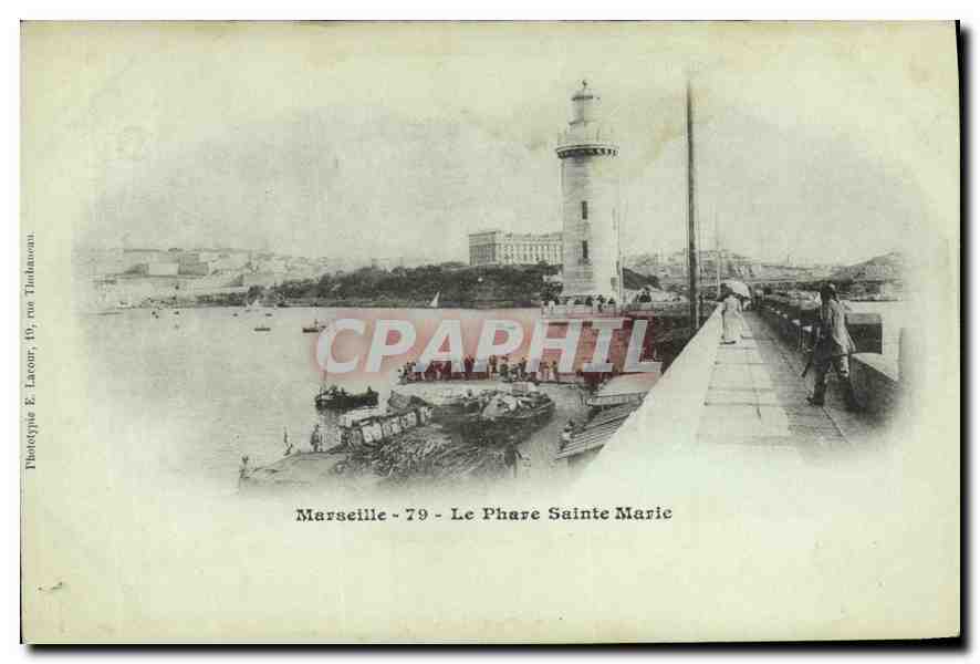 CPA Marseille Le Phare Ste Marie 