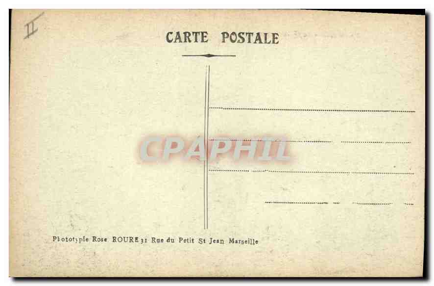 CPA Marseille le Phare Planier  — Verso