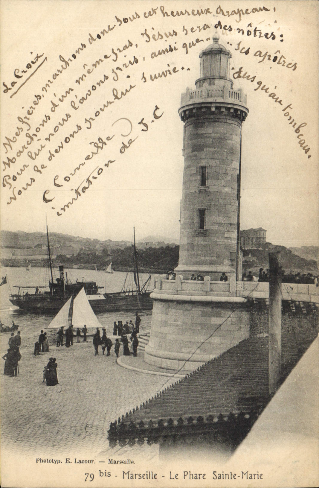 Le Phare Sainte-Marie — Marseille — Phototyp. E. Lacour — n° 79 bis