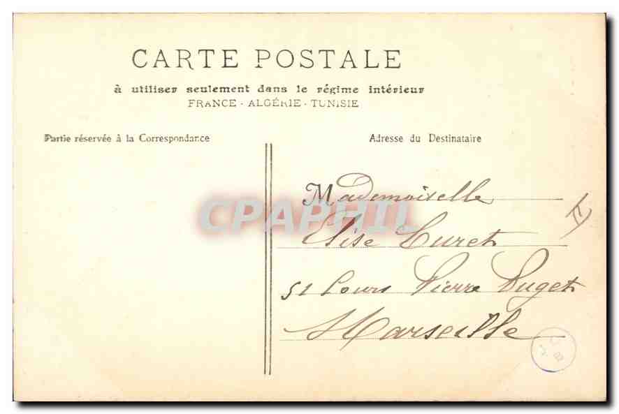 Le Phare Sainte-Marie — Marseille — Phototyp. E. Lacour — n° 79 bis — Verso