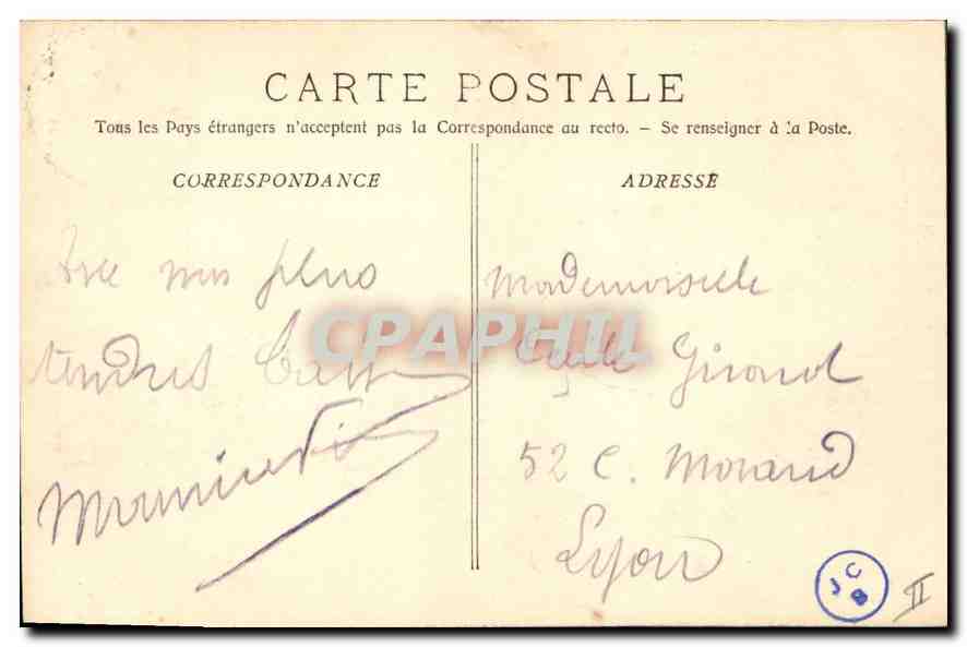 CPA Marseille le Phare Ste Marie  — Rückseite