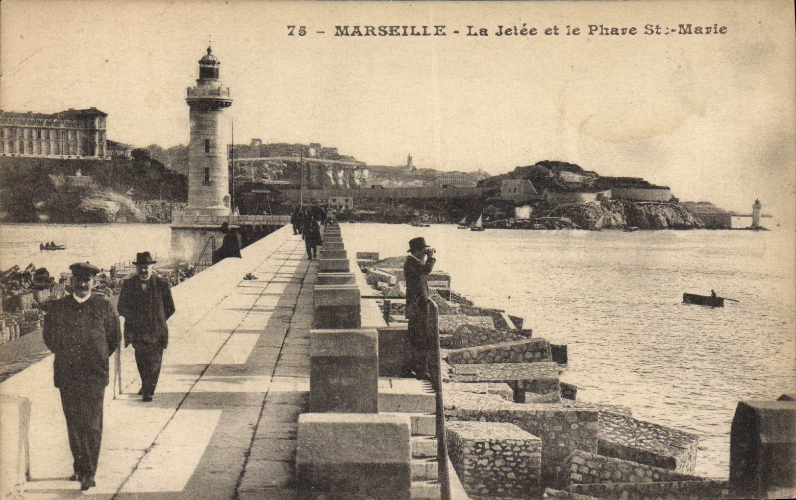 Marseille - La Jettée et le Phare Saint-Marie — Éditeur non identifié, n° de série 75