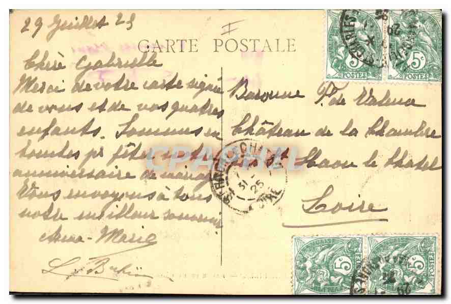CPA Marseille Phare de la Desirade  — Verso