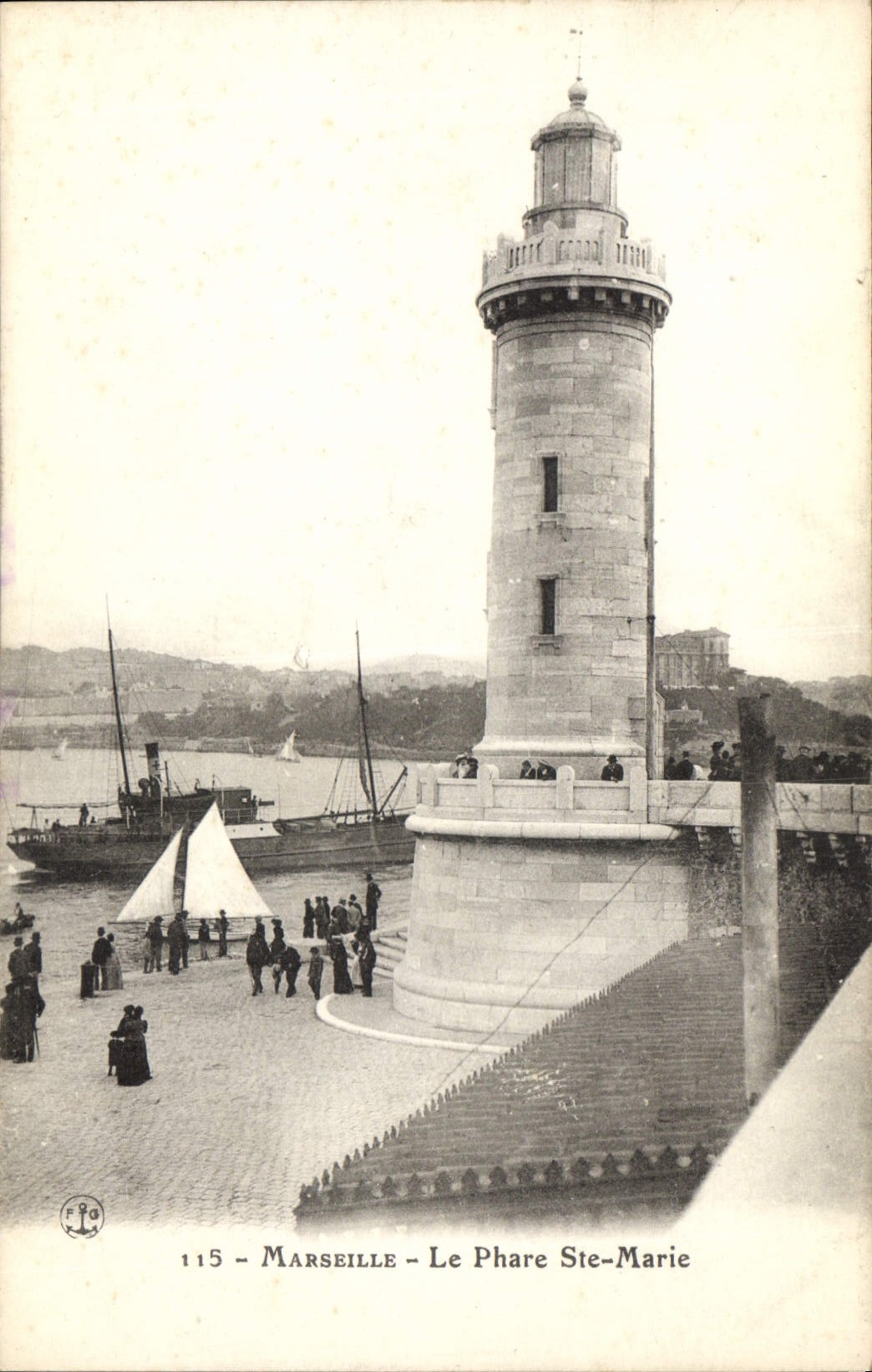 Marseille — De Lantaarn van Sint-Maria — Uitgever F. P. G. n° 115