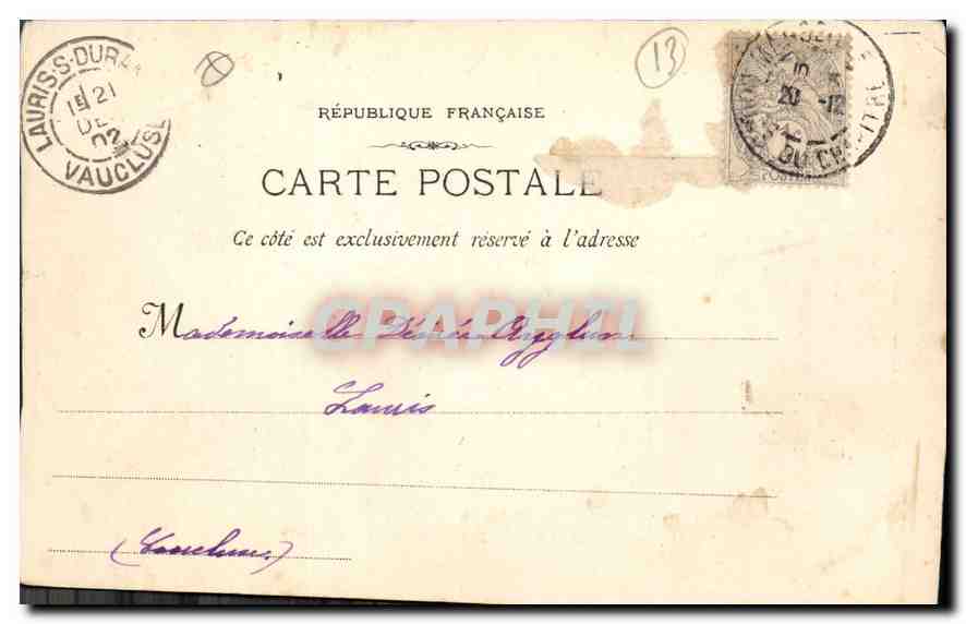 CPA Marseille l'entree du vieux port — Verso