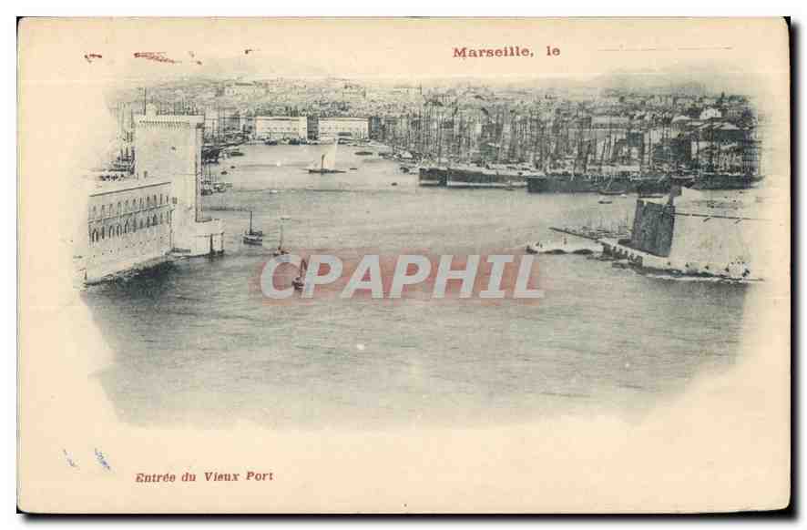 CPA Marseille entree du vieux Port 