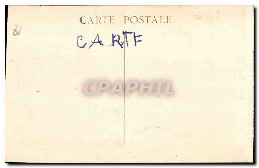 CPA Marseille un coin du vieux port et N D de la Garde bateaux de pecheurs  — Verso