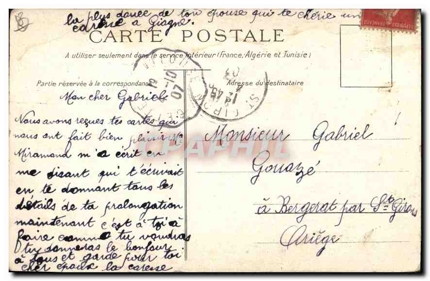 Marseille — L'Hôtel de Ville et le Quai du Port — Édition C. Marlière — Verso