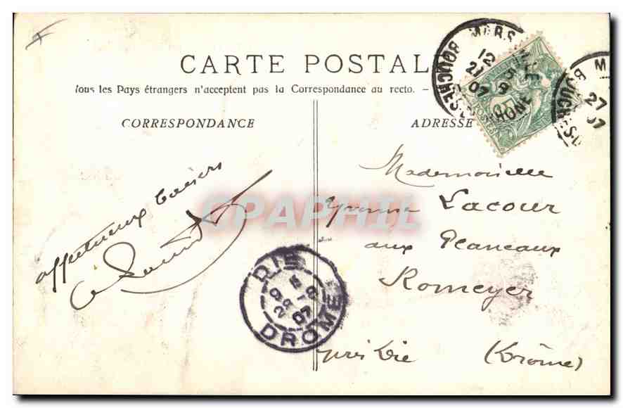 Marseille - Le Vieux Port — vue du port avec bateaux et tour — éditeur C. Raphaël, n° 1131 — Reverso