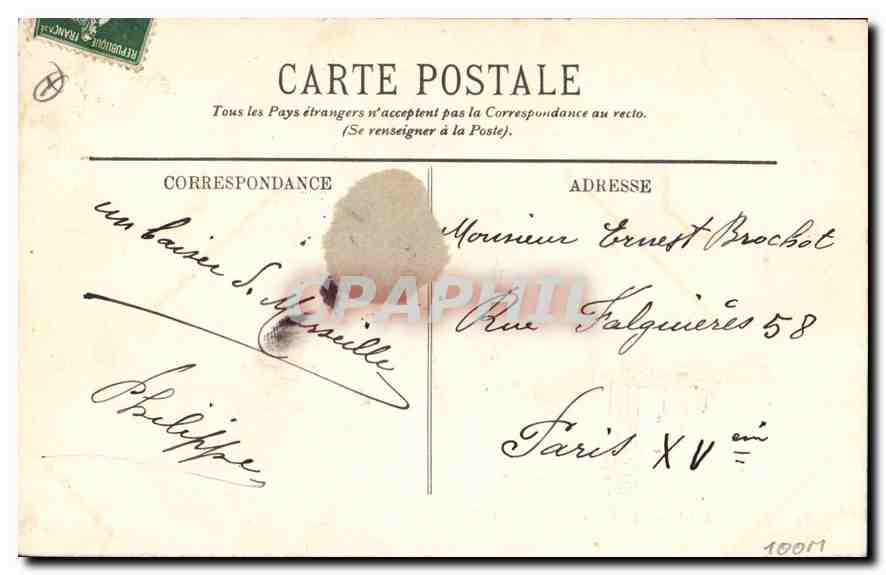 CPA Marseille le vieux port  — Verso