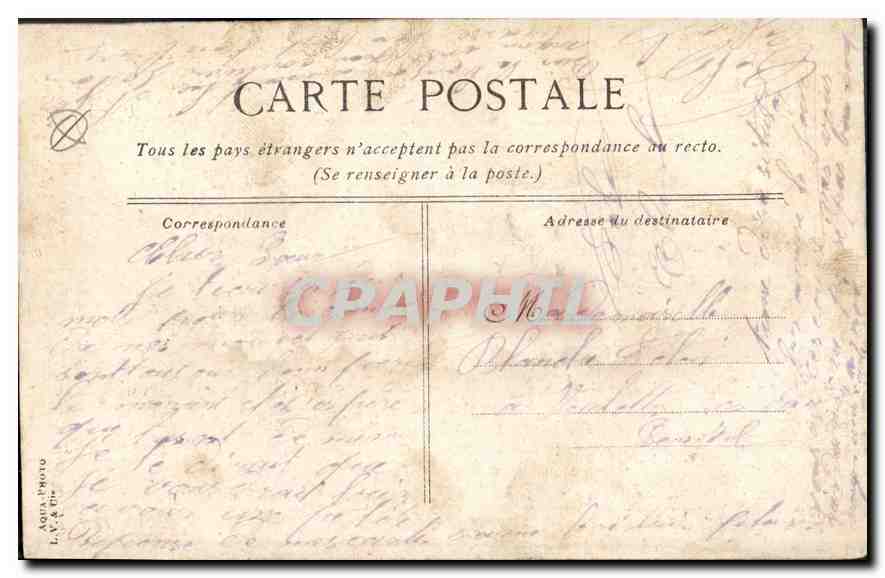 CPA Marseille Vieux port  — Verso