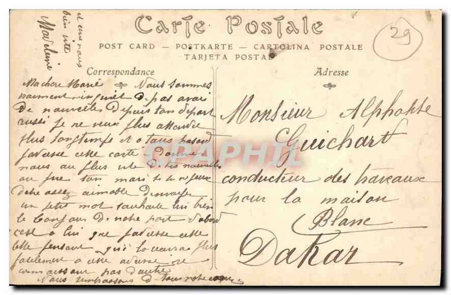 CPA Pont Aven le Bois d'Amour  — Rückseite