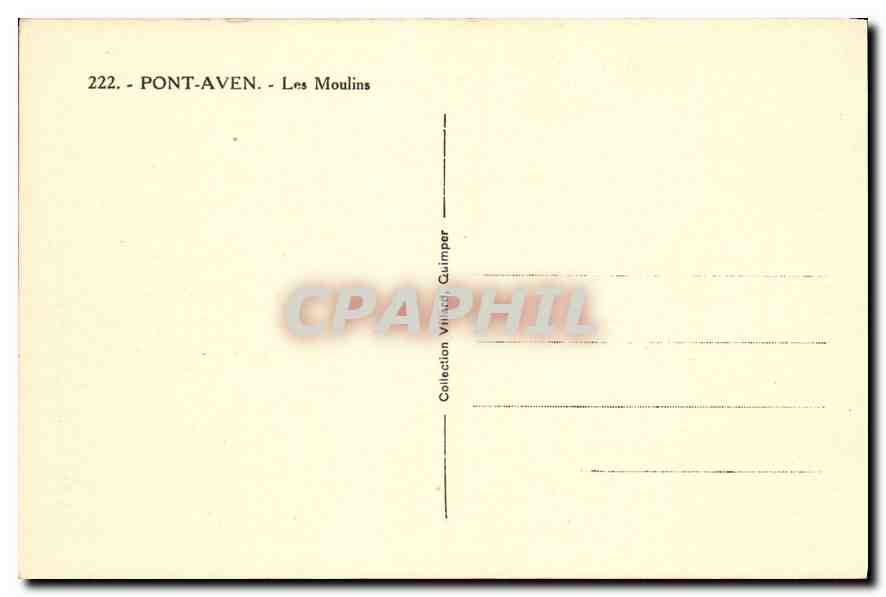 CPA Pont Aven les Moulins  — Rückseite