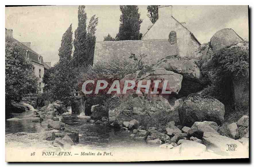 CPA Pont Aven Moulins du Port 
