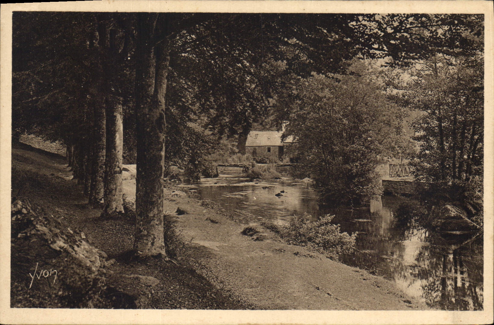CPA Bretagne Pont Aven Finistere l'Aven au Bois d'Amour 