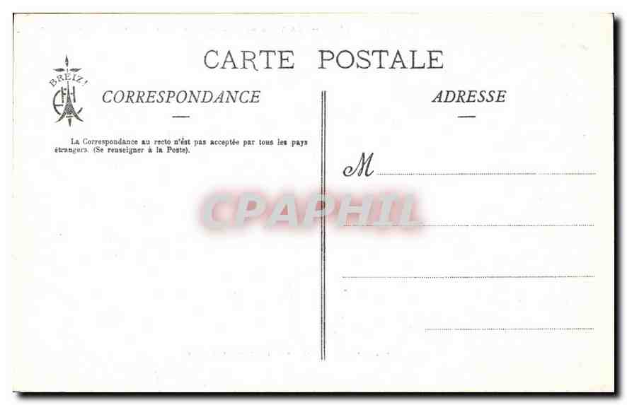 CPA Calvaire de Nizon pres Pont Aven — Rückseite