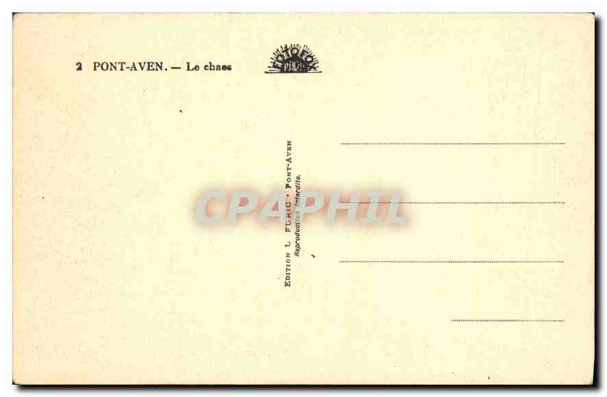 CPA Pont Aven Le Chaos  — Rückseite