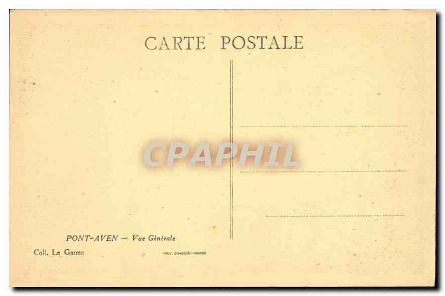 CPA Pont Aven Vue Generale  — Rückseite