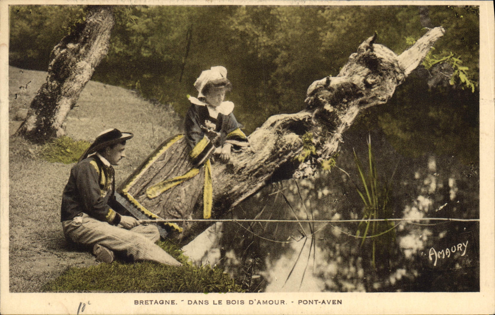 CPA Bretagne Dans de Bois d'Amour Pont Aven 