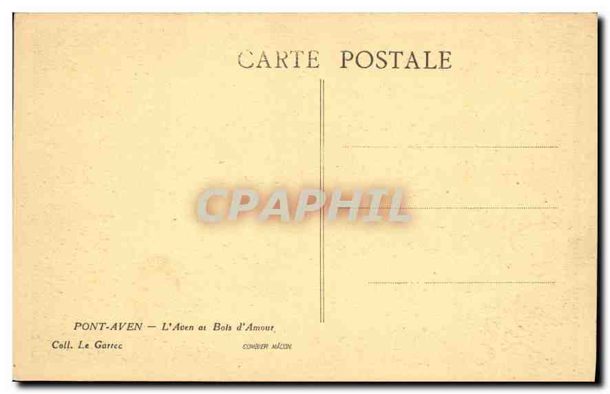 CPA Pont Aven l'Aven et Bois d'Amour  — Rückseite