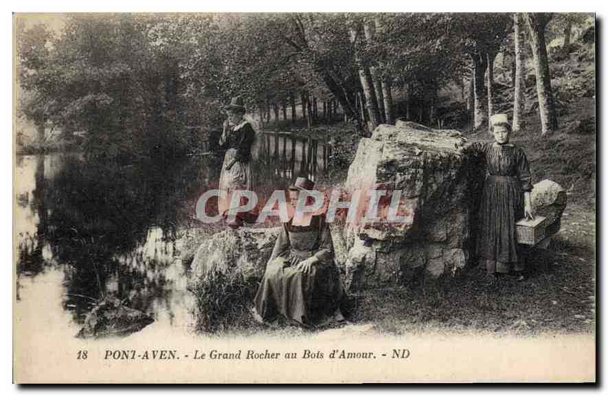 CPA Pont Aven Le Grand Rocher ay Bois d'Amour 