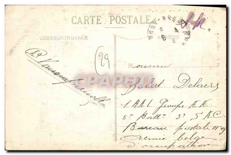 CPA Jeune Bretonne de Pont Aven Folklore — Rückseite