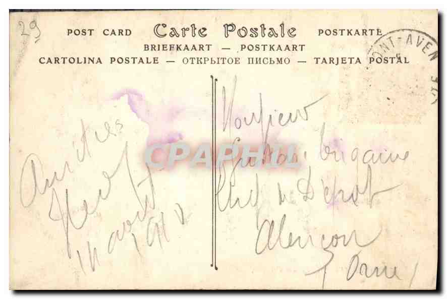 CPA Pont Aven Le Bois d'Amour  — Rückseite