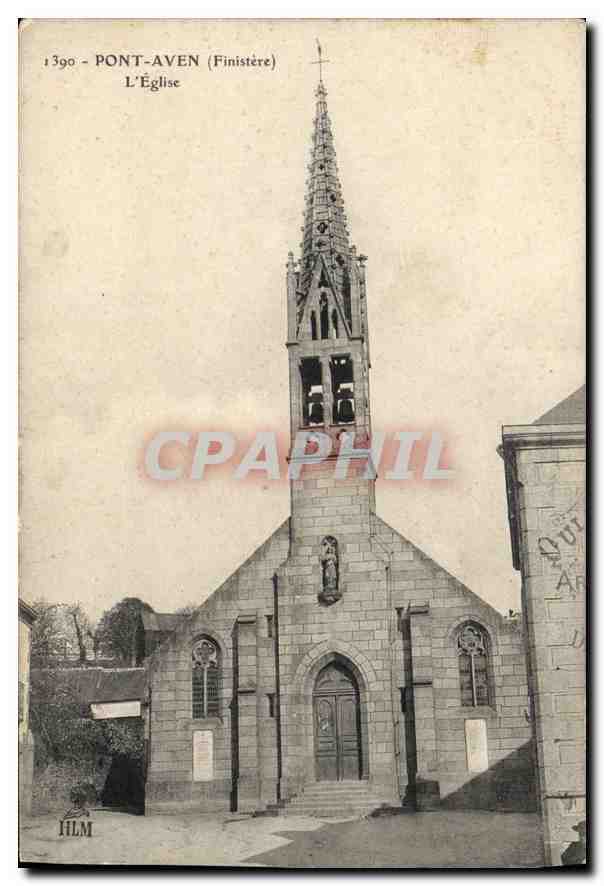 CPA Pont Aven Finistere l'Eglise 