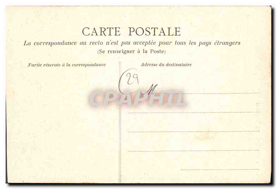 CPA Pont Aven Finistere l'Eglise  — Rückseite
