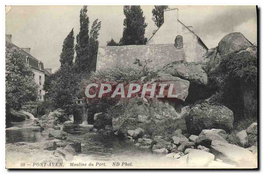 CPA Pont Aven Moulins du Port 