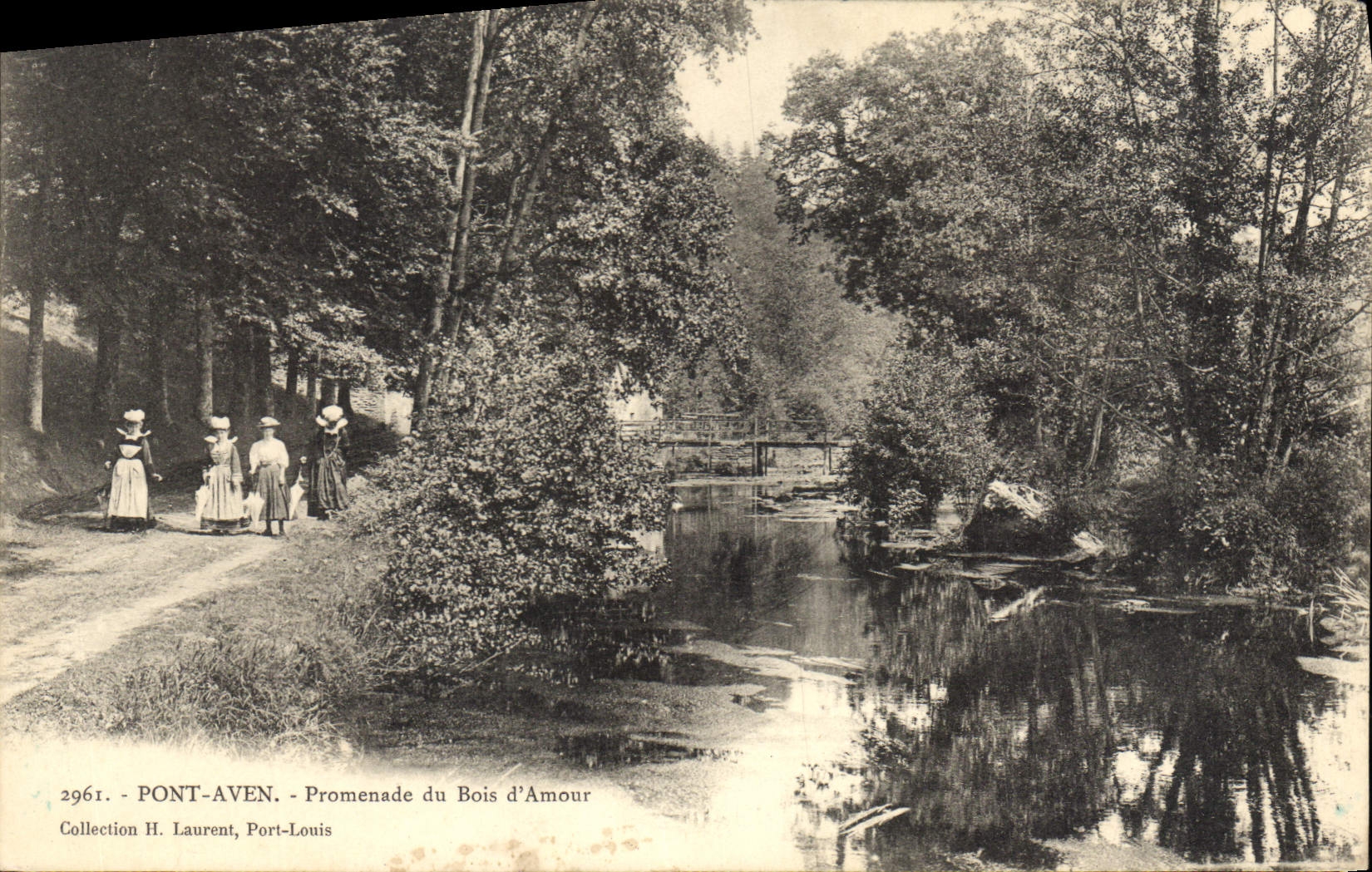 CPA Pont Aven Promenade du Bois d'Amour 