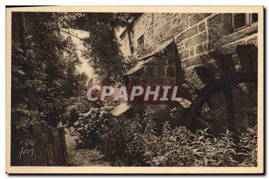 CPA Bretagne Pont Aven Finistere Vieux Moulin au long d'un sentier fleuri 