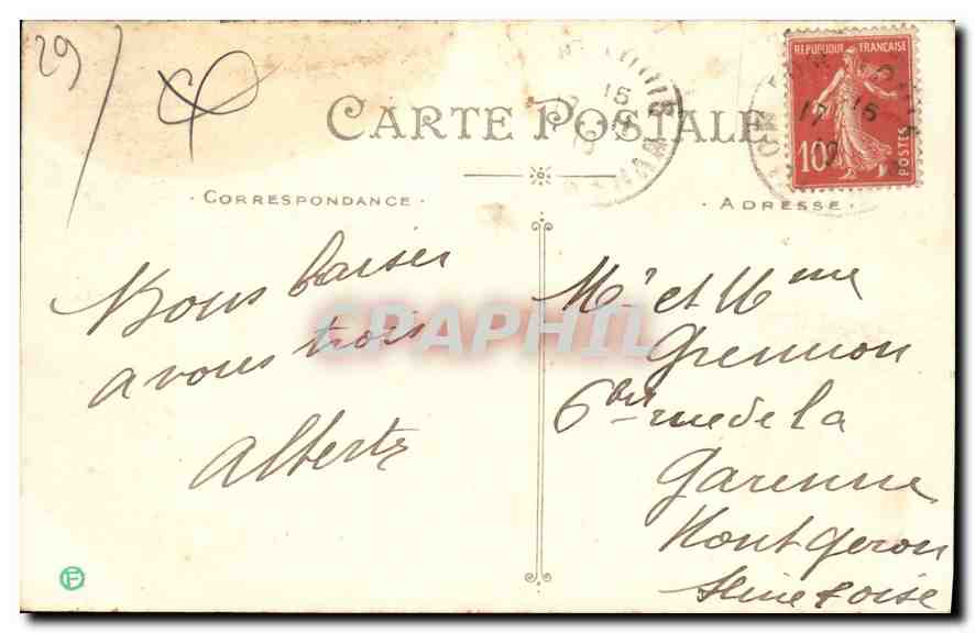 CPA Jeune fille de Pont Aven Folklore — Rückseite