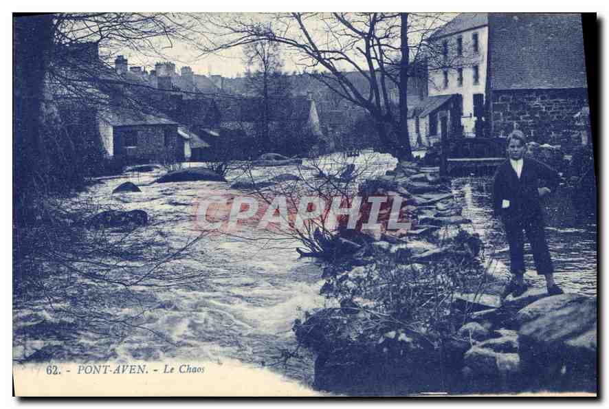 CPA Pont Aven Le Chaos 