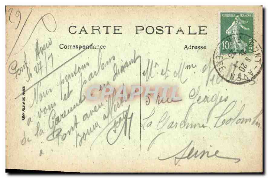 CPA Pont Aven Un Moulin en marche  — Rückseite