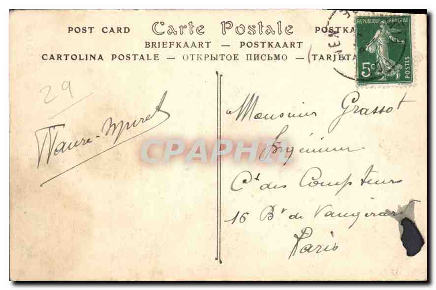 CPA Pont Aven Les Bords de d'Aven au Bois d'Amour  — Rückseite