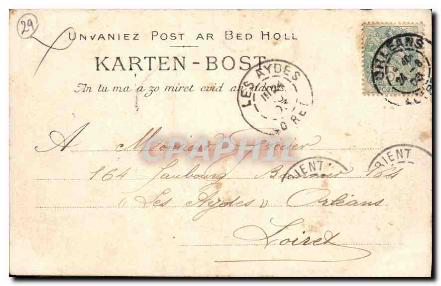 CPA Pont Aven l'Entree de Bois d'Amour  — Rückseite